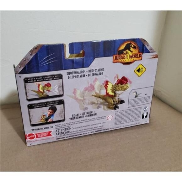 Jurassic World: Dominion Uncaged Rowdy Roars Dilophosaurus Dinosaur Figure Rare - Picture 7 of 7